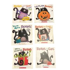 Rob Scotton Splat the Cat Books Lot 6 Books Kids Children‎ Large Paperbacks